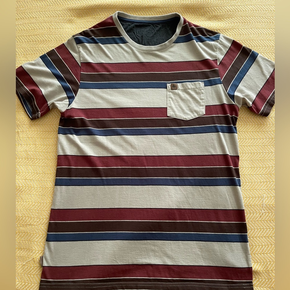 Men’s Hippy Tree Vintage Short Sleeve Striped T-shirt Size: L